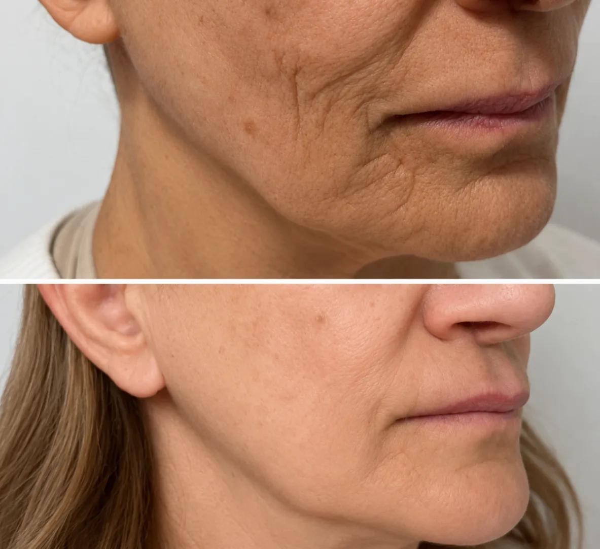 Endolift before and after — Lower face softening