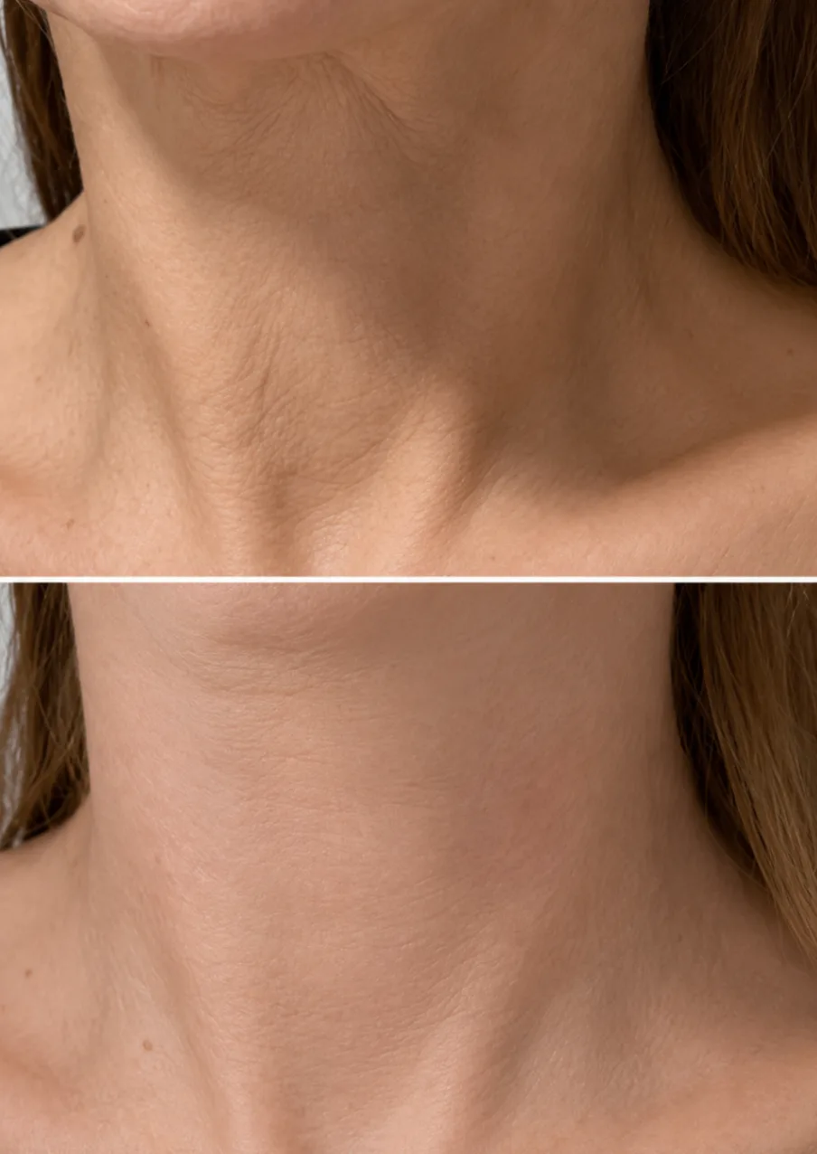 Endolift before and after — Neck lines